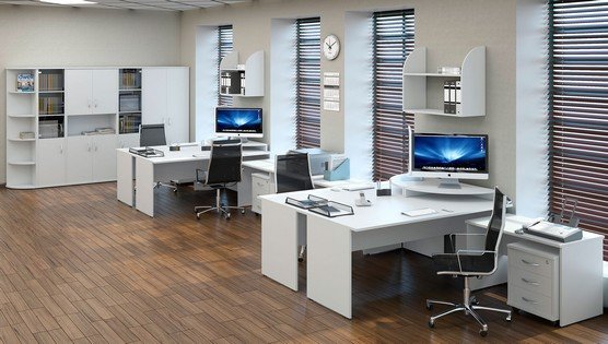 Белая офисная мебель «Riva-2»